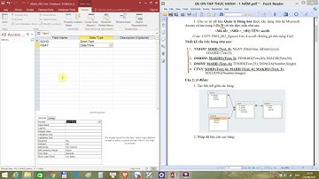 Bài tập Microsoft Access ||| Quản lý bán hàng - Câu 1 - Tạo bảng Table