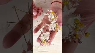DIY Bridal Hair Pins with Preserved Hydrangea #preservedflowers #weddinginspiration #shorts #flowers