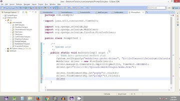 Selenium Tutorial #34 - Selenium WebDriver - Working with Prompt pop up