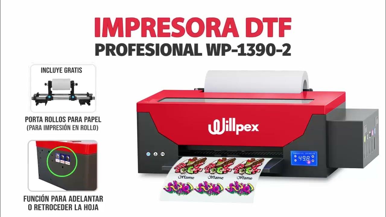 Demo Impresora DTF Profesional A3 WILLPEX WP 1390-2 - Todo Costura