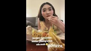 DIFARINA INDRA ADELLA - Keseharian Idola || Live Tiktok Bareng Lusyana & Carla Sambil Makan.
