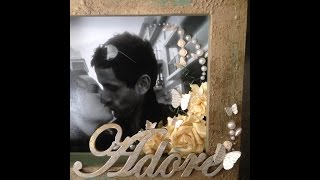 Altered wood picture frame ...Adore...