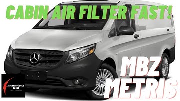 CABIN AIR FILTER CHANGE ON 2017 MBZ METRIS 2.0L T | DIY LEARN HOW TO CHANGE YOUR MERCEDES METRIS CAF