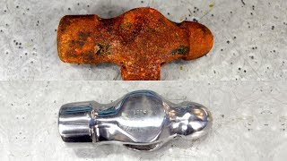 Eliminar oxido, pulido a espejo  || Old Rusty Hammer Restoration