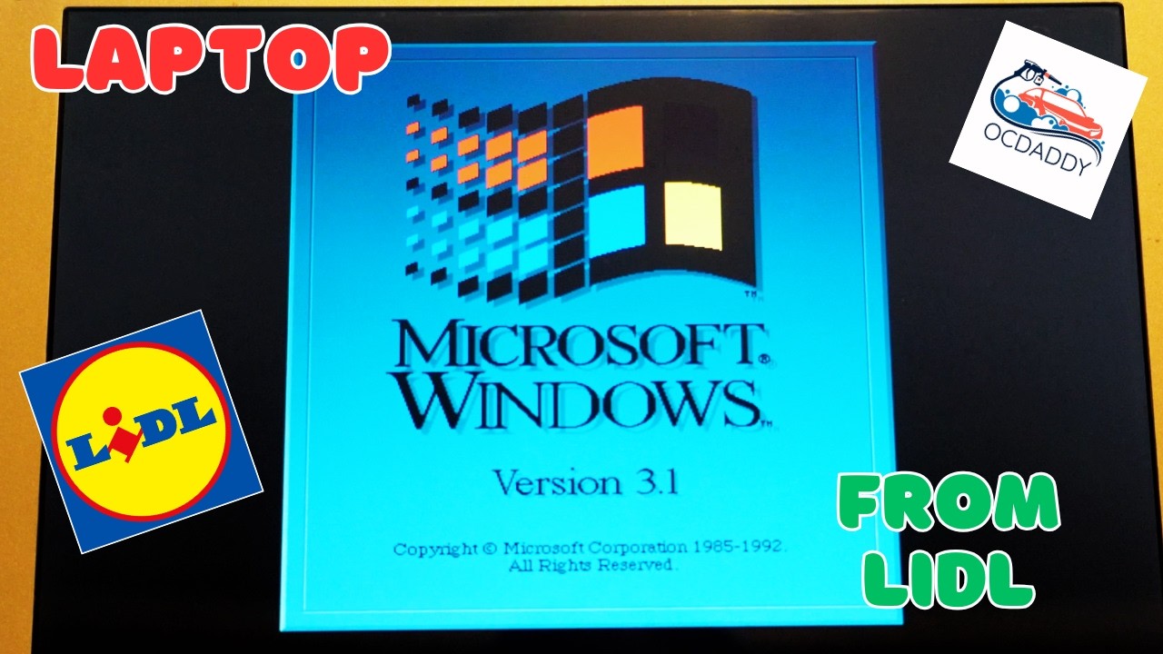 The EUR 899 laptop from Lidl + all the old Windows versions - YouTube