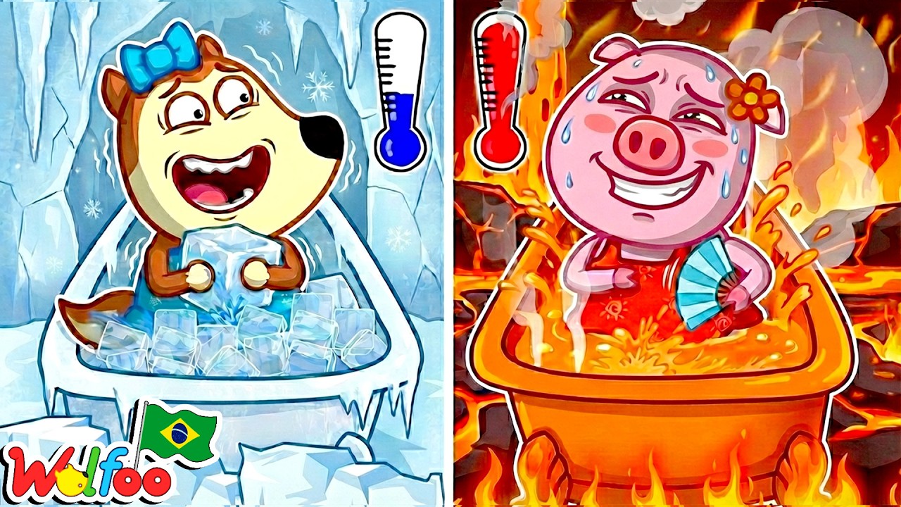 ❄️🔥 Gelo vs Fogo – Como Lucy e Nancy Aprenderam a Viver Juntas! Wolfoo em Português