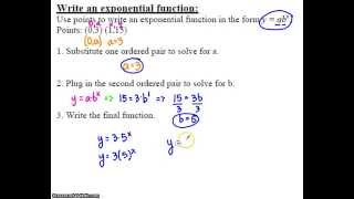 Algebra 2: 7.2 Notes: Example 2 - Write an Equation