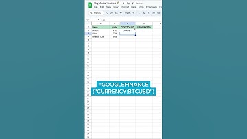 Crypto currencies exchange rates in Google Sheets 💸 #crypto #cryptocurrency #googlesheets #exchange