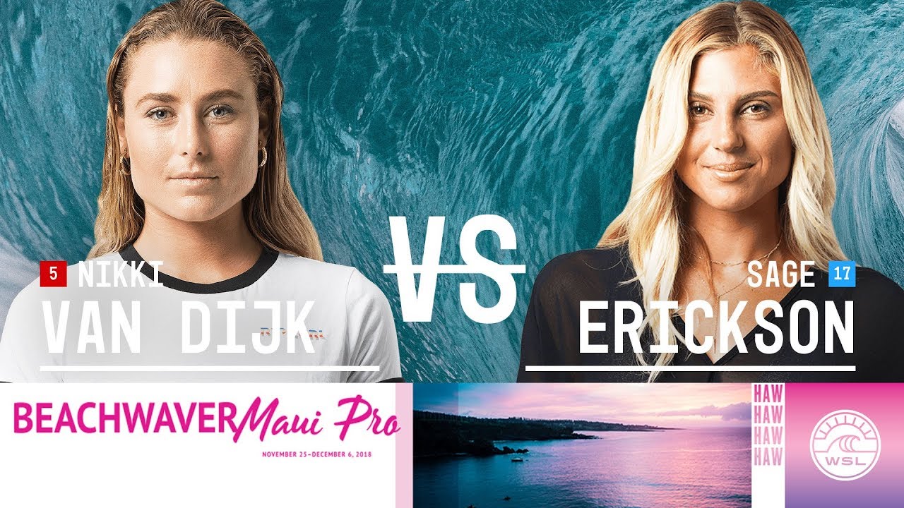 surfers security Nikki Van Dijk vs. Sage Erickson - Round Two, Heat 6 - Beachwaver Maui Pro 2018
