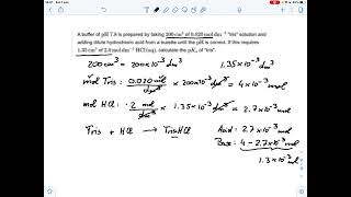 PKa calculation for a buffer