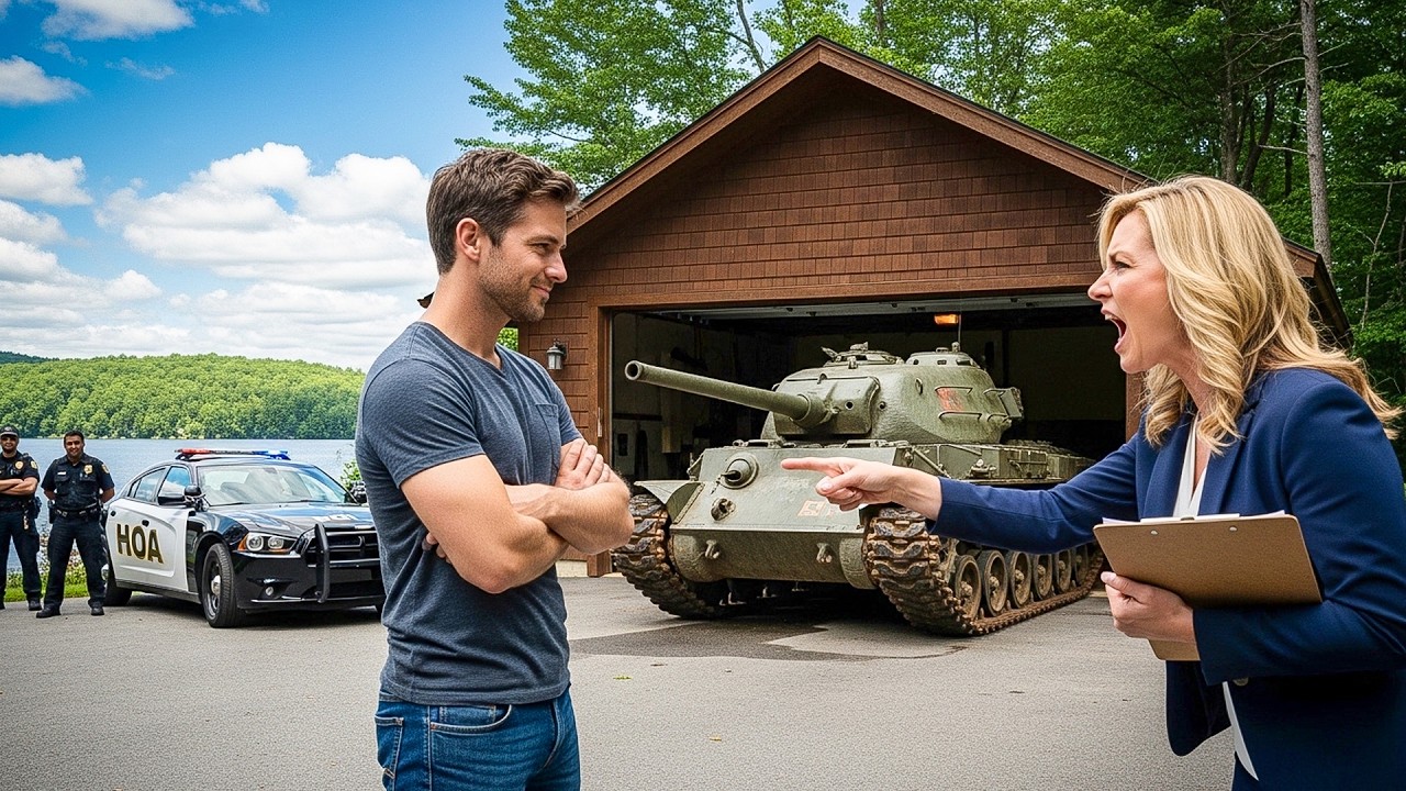 HOA Said My Garage Door Was the Wrong Shade, So I Removed It and Parked a WWII Tank!