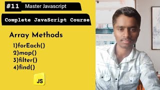 Array methods in  javascript| lecture -11 Profile