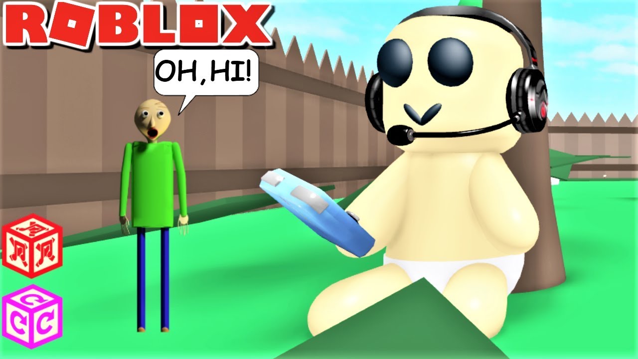 Escape The Coolest Giant Baby Obby As Baldi The Weird Side Of