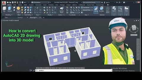 How to convert AutoCAD 2D drawing into 3D || Made easy with step by step. #construction #autocad