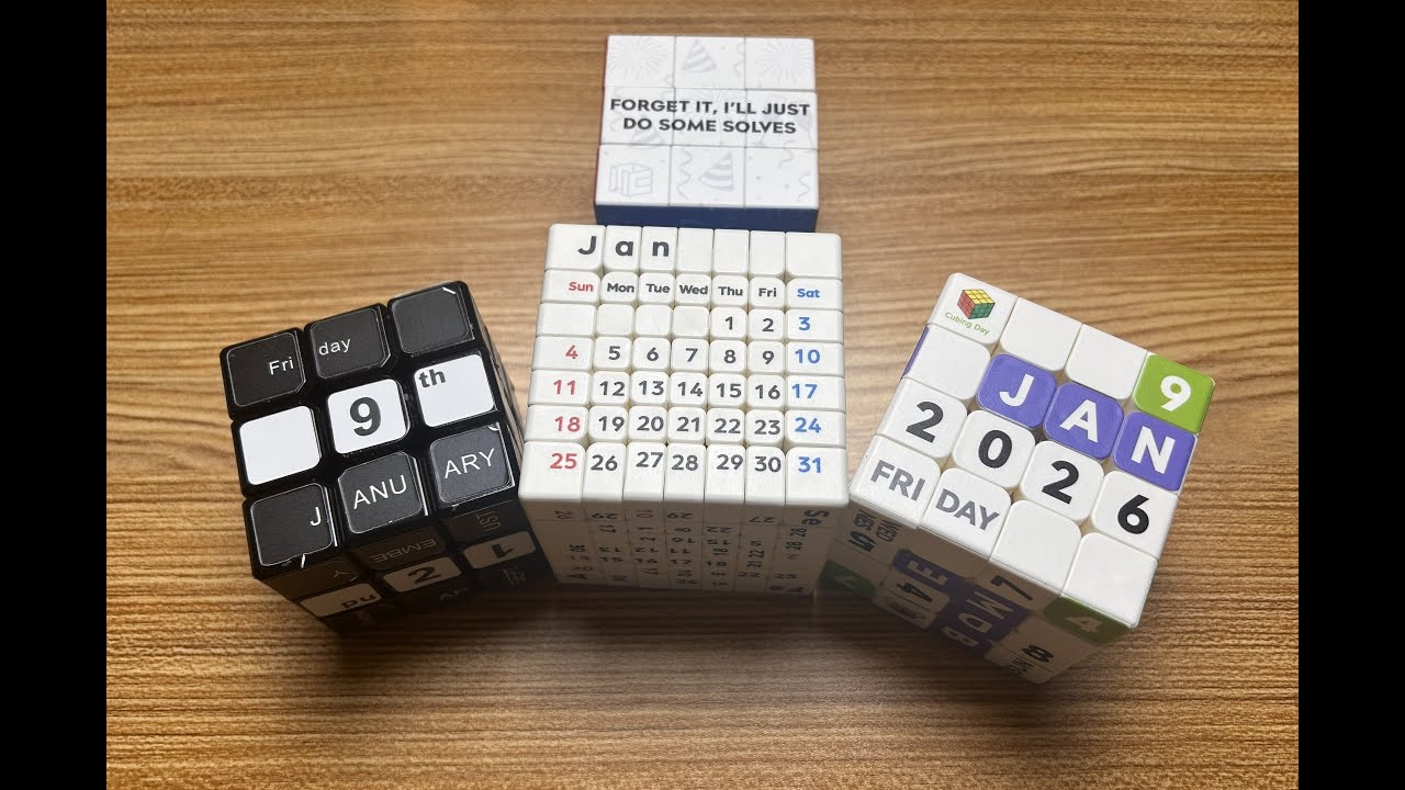Resolution Cube and Calendar Cubes (3x3, 4x4, and 7x7)