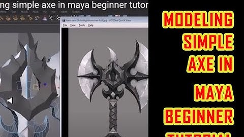 3ds maya tutorial for beginners | Modeling simple axe in maya beginner tutorial