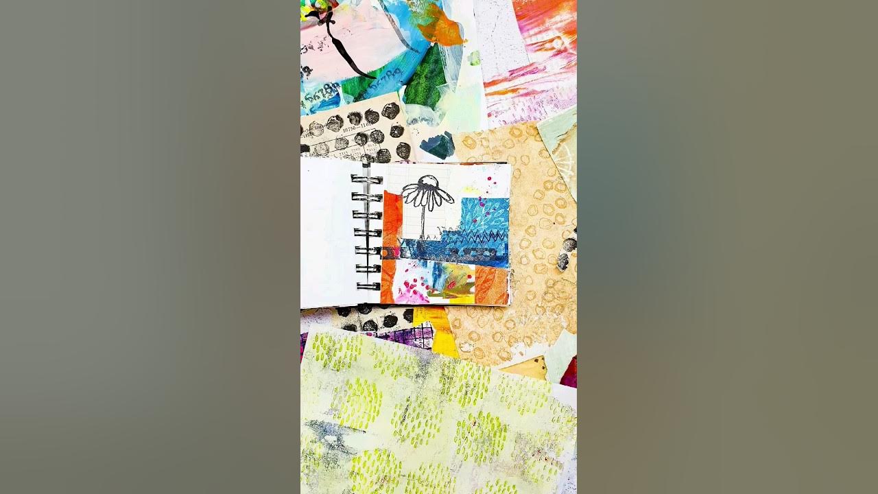 Mixed Media Collage Art Journal Page – Video Tutorial – Susanne Rose Art