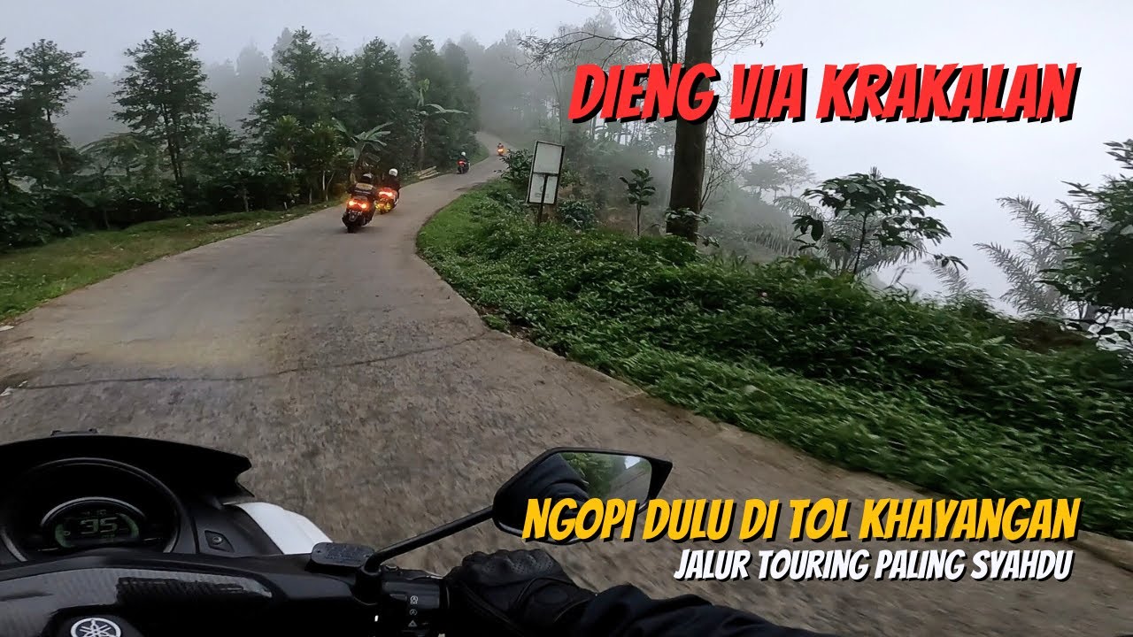 Поездка по Nmax Purwakarta - Dieng через холм Кракалан, платную дорогу Khayangan