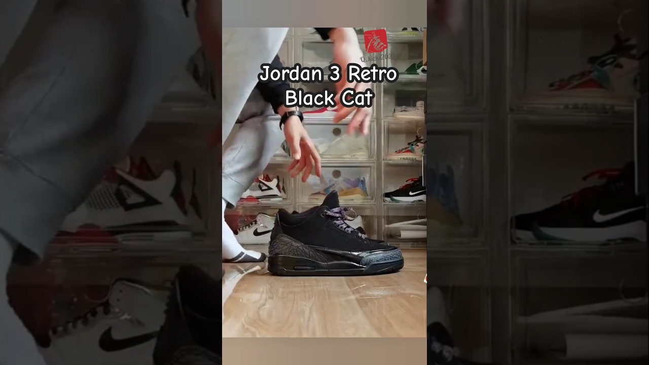 Air Jordan 3 Retro Black Cat 136064-002 