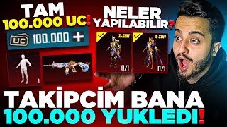 ŞAKA DEĞİL! TAM 100.000 UC BİRİKTİRMİŞ! HESABI BANA VERDİ! PUBG Mobile