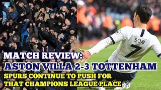 Match review: aston villa 2-3 spurs ...