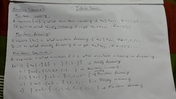 Infinite Series- 3 Monotone Sequence