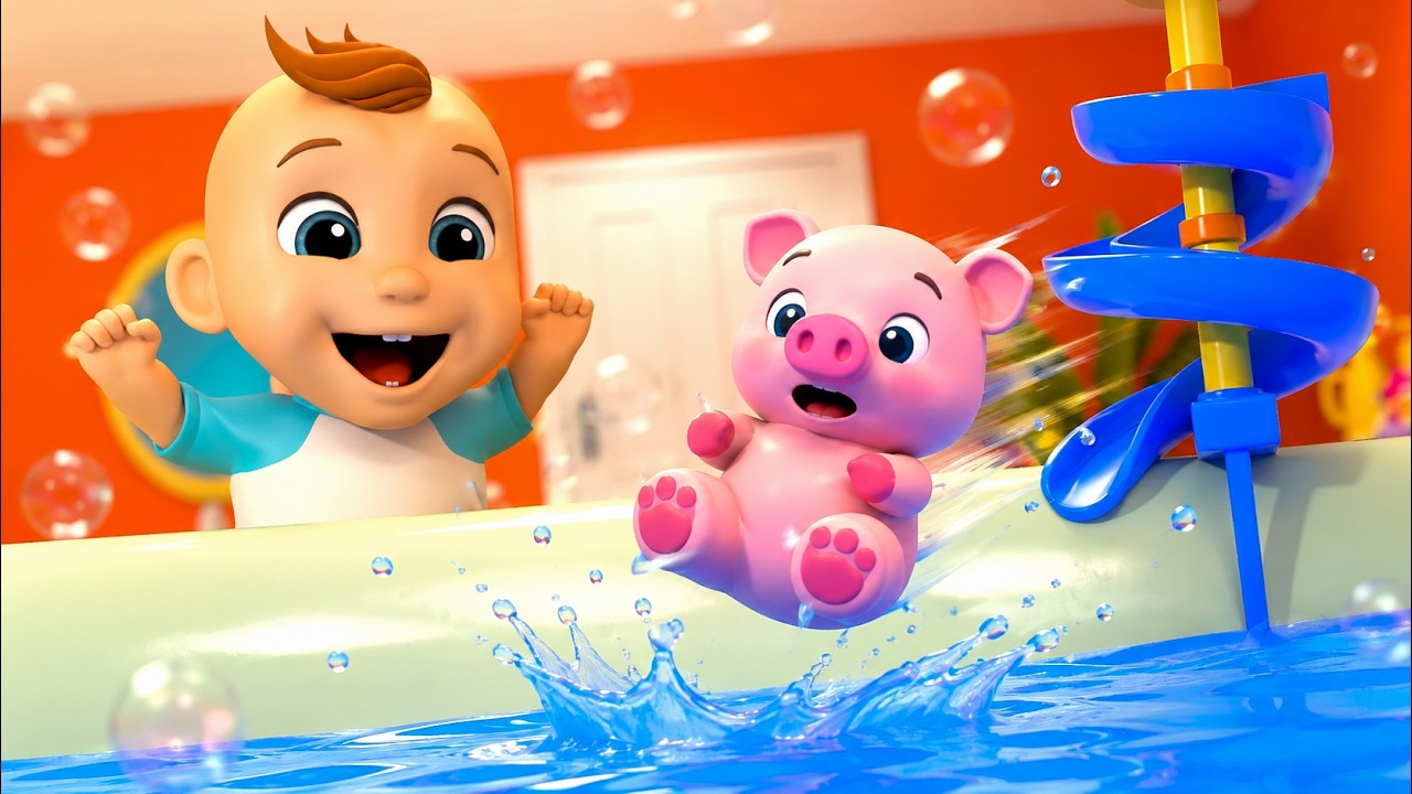 Colorful Animal Toys Playtime & Bath Time with Coco! LuLu LaLa Nursery Rhymes & Kids Songs