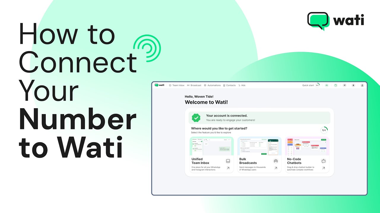 Watiページ Como conectar seu número do WhatsApp ao Wati (via cadastro