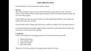 cs201 GDB Solution