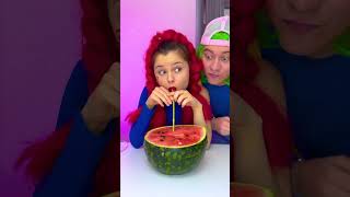 Watermelon Surprise 😉 Marshmallow Hide & Seek! #funny #sweets