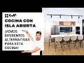 Cocina con ISLA Abierta CASHMERE y Madera Cocinas CJR