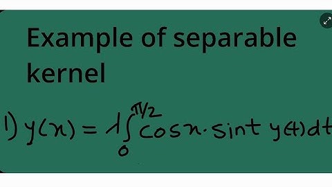 Example of separable kernel