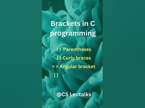 Brackets used in C programming || C language brackets || #shorts # ...