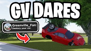 DOING YOUR GREENVILLE DARES AGAIN! - Roblox Greenville