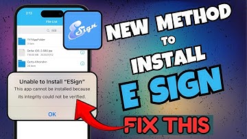 Fix Unable To Install ESign |[New] Latest Method To Install ESign App On iPhone & iPad With New Cert