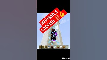 INVISIBLE LADDER 🪜....#shorts #minecraft #invisible #ladder #gaming #experiment  #explorepage #viral