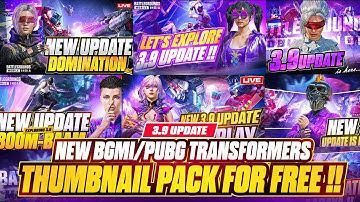 FREE Bgmi 3.9 Update Thumbnail Pack For Livestreams 🥶 | 2025