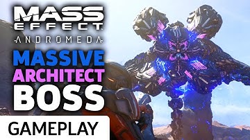 Mass Effect: Andromeda - Taking Down The Massive Architect Boss Gameplay