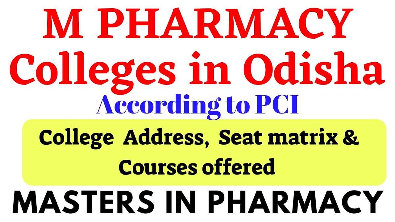 M pharmacy colleges in odisha|govt & private m pharma colleges in odisha