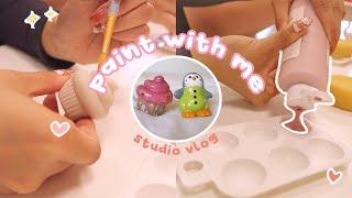 come pottery painting with me *chill vlog*