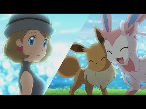 ◓ Anime Pokémon Journeys (Pokémon Jornadas Supremas) • Episódio 105: Eevee  e Sylveon! Encontros e Reencontros!!