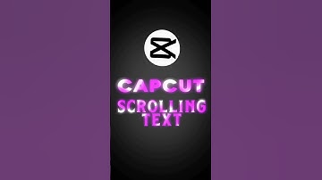 CAPCUT || SCROLLING TEXT TUTORIAL 🔥💀💯 || IN CAPCUT ||