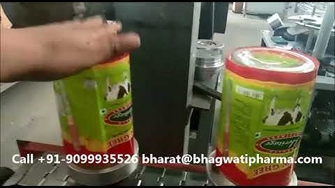 Pet Jar Electric Shrink Sleeve Tunnel with conveyor and rotating system