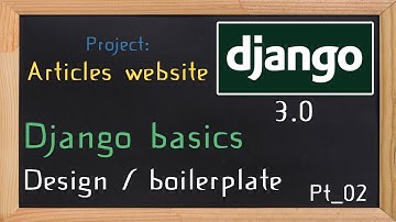 Django 3.0 Tutorial articles / news website |  design with materialize