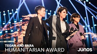 Tegan and Sara are awarded The Humanitarian Award presented by Elliot Page at The 2024 JUNO Awards