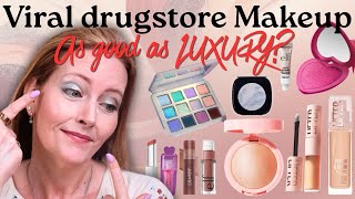 Viral drugstore Makeup - as good as LUXURY???  Maybelline, Elf, Colourpop, Cosmic Brushes