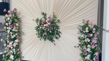 DIY- Pleated Fabric Backdrop Diy- wedding Decor