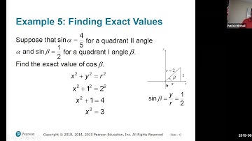 5.2 Sum and Difference Formulas, part 2