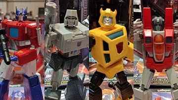 New Transformers Model Kit action figures on display by Yolopark at Botcon