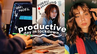 a productive day in lockdown 🌱💻 (uni work, podcasting + more)